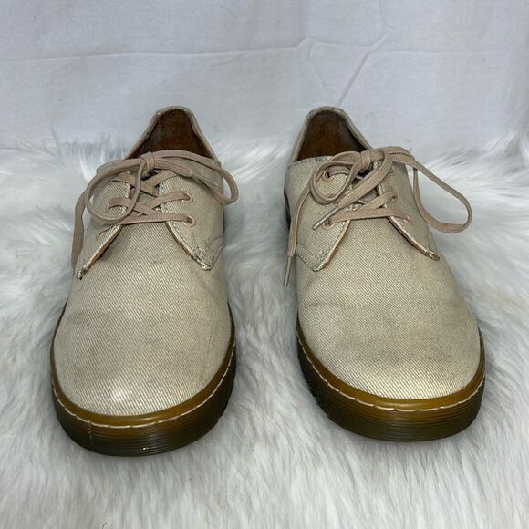 Dr. Martens Delray‎ Cream Twill Lace Up Oxford Sz 11 main image 5